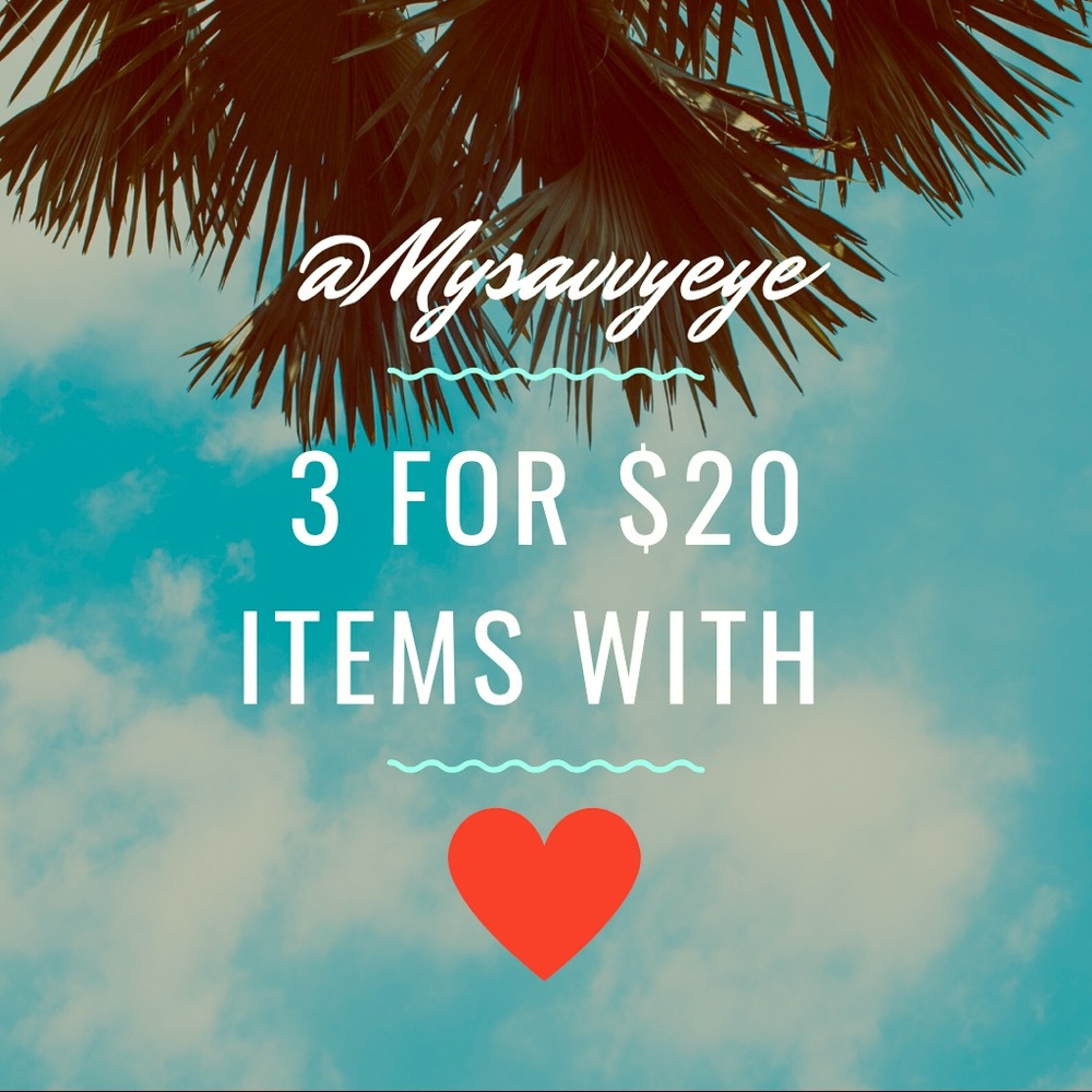 Items with ❤️ are 3 for $20!